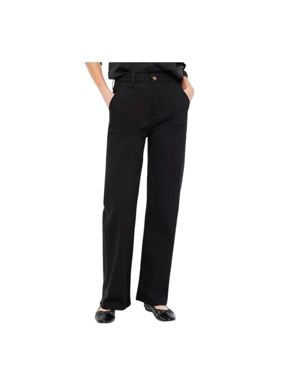 J Crew Womens High Rise Trouser Jean in All Day Stretch~Size 30~Black NWT L17 04